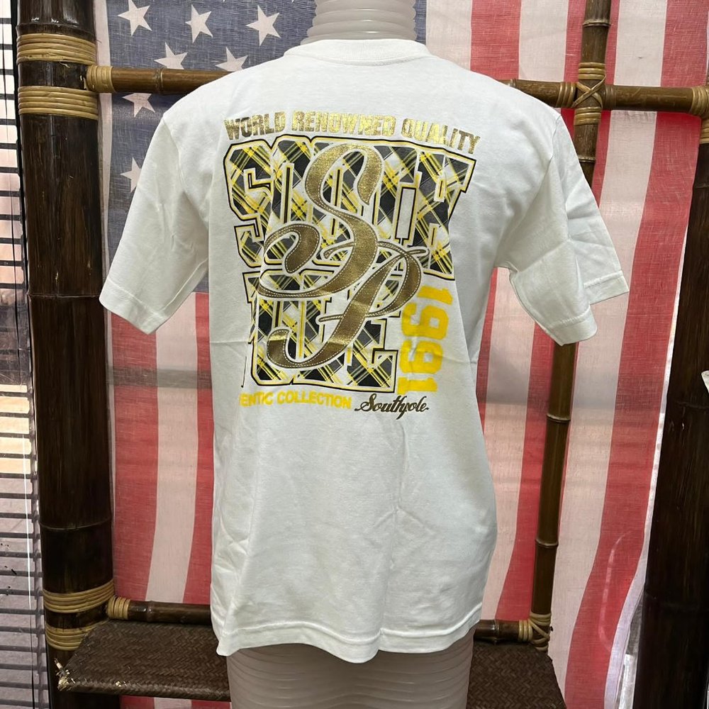 NWT South Pole Graphic T-Shirt Tee White Men's Size L Large